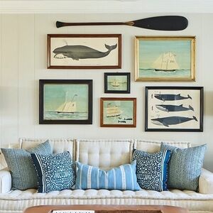 Framed Vintage Sailboat Wall Art